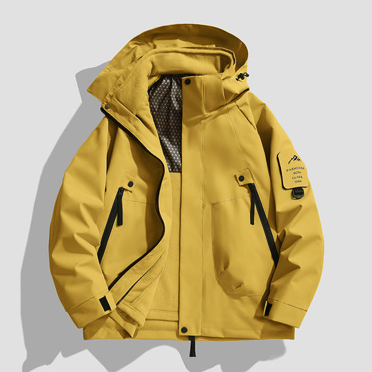 Herren Wasserdichte Utility-Softshelljacke mit Kapuze, schräge Reißverschlusstaschen & verstellbaren Ärmelriegeln Nord Taschen