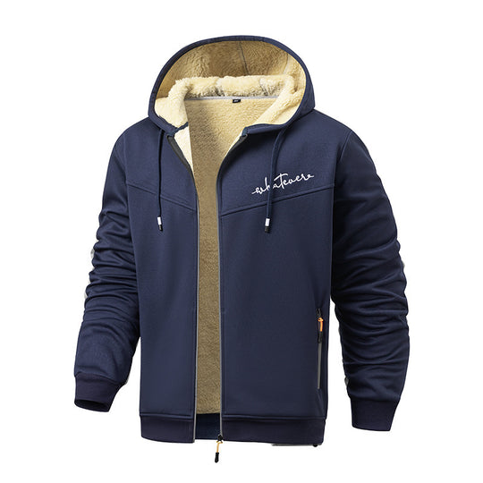 Herren Sportliche Fleecejacke mit hohem Kragen Nord Taschen