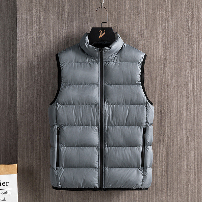 Herren Slim-Fit ultraleichte Stepp-Thermoweste mit hochschließendem Kragen und wasserabweisenden Reißverschlüssen Nord Taschen