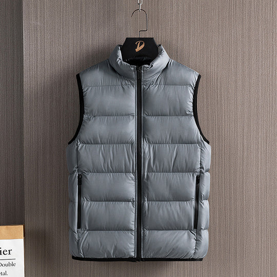 Herren Slim-Fit ultraleichte Stepp-Thermoweste mit hochschließendem Kragen und wasserabweisenden Reißverschlüssen Nord Taschen
