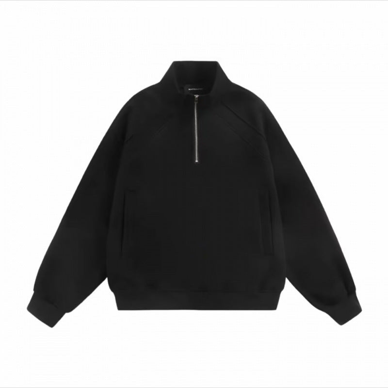 Unisex Halbzip-Sweatshirt mit Raglanärmeln, Eingrifftaschen und geripptem Saum Nord Taschen