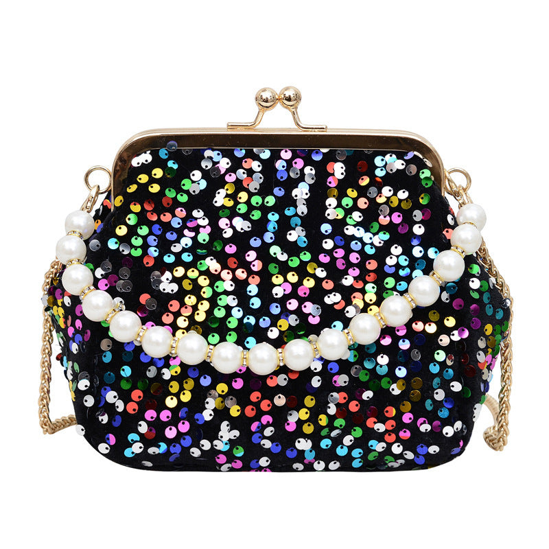Damen Glamouröse Clutch mit Perlenakzenten Nord Taschen