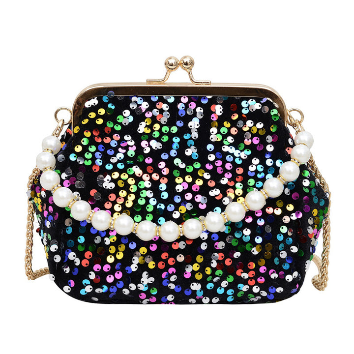 Damen Glamouröse Clutch mit Perlenakzenten Nord Taschen
