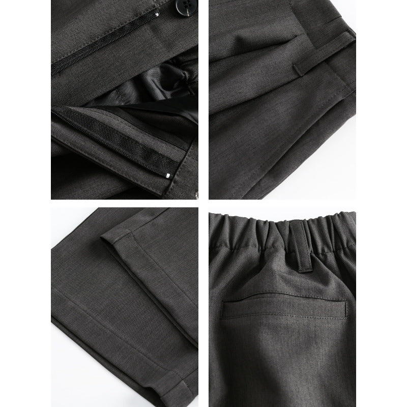 Damen Hochtaillierte weite Bundfalten-Hose mit geradem Bein Nord Taschen
