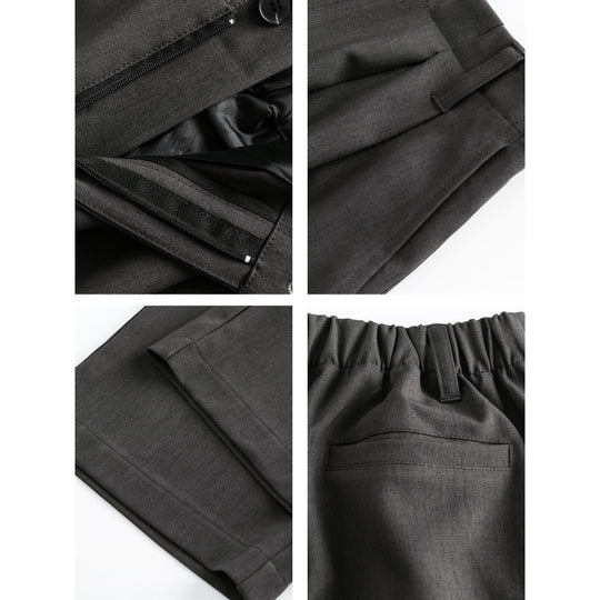 Damen Hochtaillierte weite Bundfalten-Hose mit geradem Bein Nord Taschen
