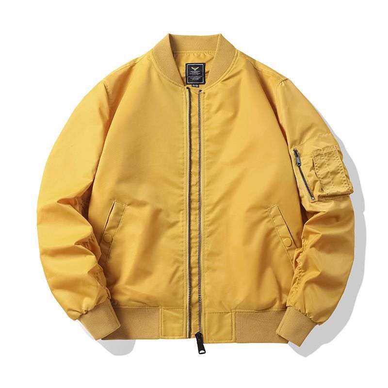 Men's  matte nylon flight bomber jacket with sleeve utility pocket and ribbed trims Nord Taschen
