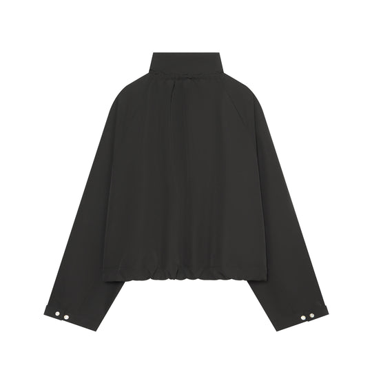 Damen Kurztaillierter Blouson mit hohem Funnelkragen und Tunnelzugtaillierung Nord Taschen