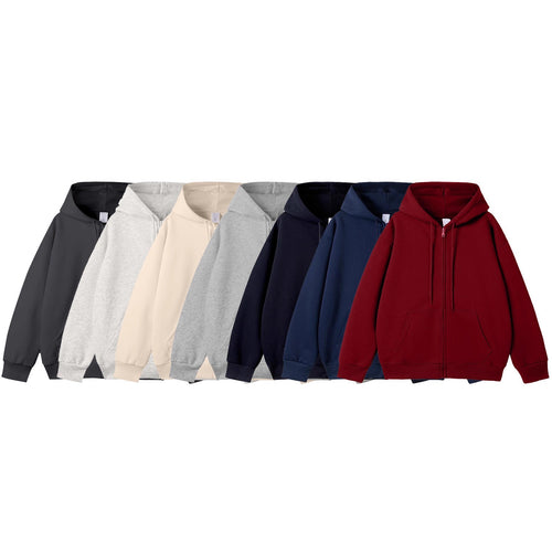 Unisex Oversize-Kapuzenjacke mit durchgehendem Reißverschluss und Kängurutasche Nord Taschen