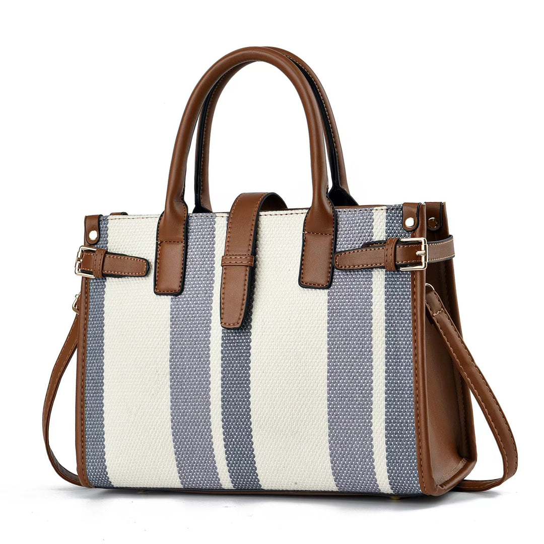 Damen Designer-Handtasche mit gestreiftem Gewebe und vielseitigen Trageoptionen Nord Taschen
