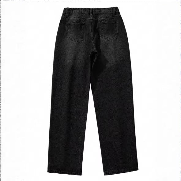 Damen High‑Waist Relaxed-Fit Jeans im Boyfriend-Stil mit Sichtbarer Knopfleiste und Aufgekrempeltem Saum Nord Taschen