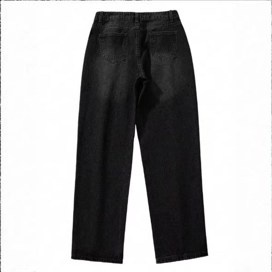 Damen High‑Waist Relaxed-Fit Jeans im Boyfriend-Stil mit Sichtbarer Knopfleiste und Aufgekrempeltem Saum Nord Taschen