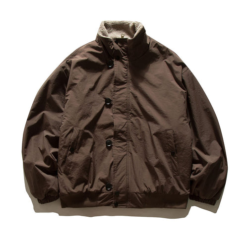 Herren Kurz geschnittene Thermo‑Blousonjacke mit hochgeschlossenem Sherpa‑Kragen Nord Taschen