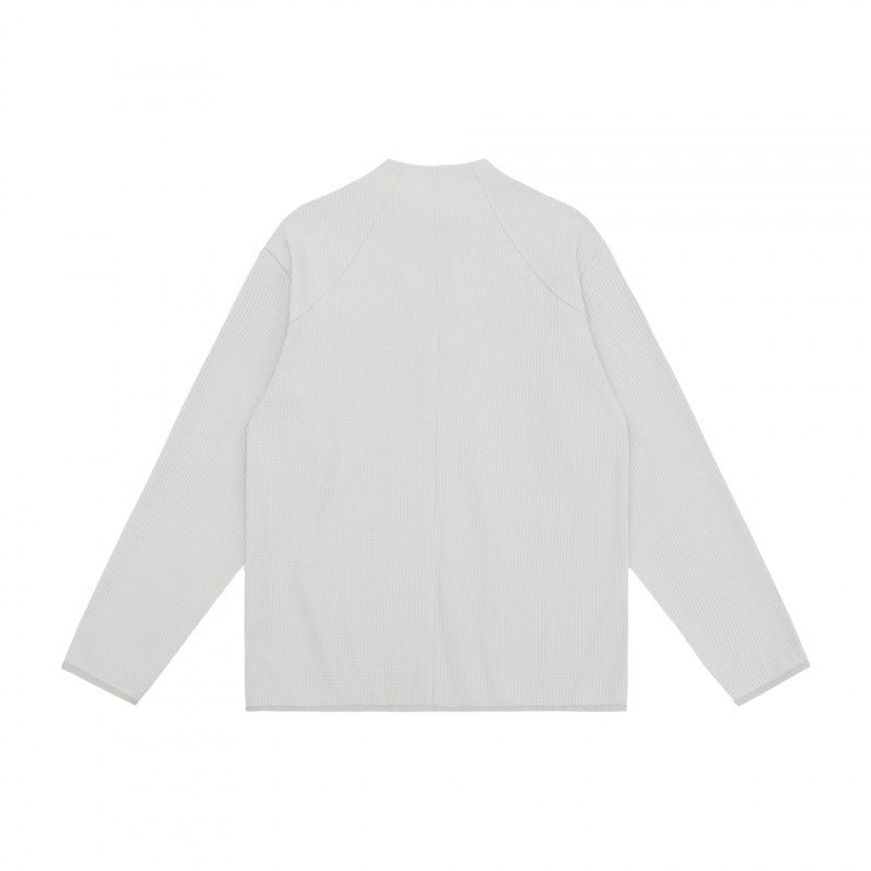 Unisex Waffelstrick-Halbzip-Pullover mit Raglanärmeln Nord Taschen