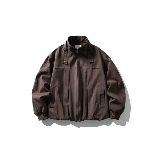 Herren Boxy-Blousonjacke im Overshirt-Stil mit Stehkragen und Riemen-Detail Nord Taschen