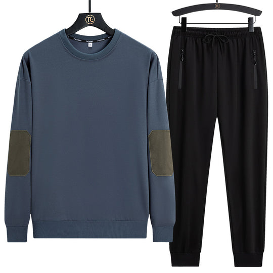 Herren Sportives Lounge-Set aus Funktionsfleece mit Ellenbogenpatches & Reißverschlusstaschen Nord Taschen