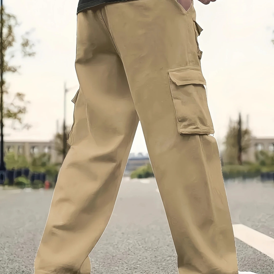 Herren Multifunktionale Cargo-Hose mit mehreren Klapptaschen und geradem Bein Nord Taschen