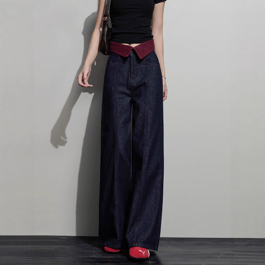 Damen Weit geschnittene Jeanshose Nord Taschen 1789268673