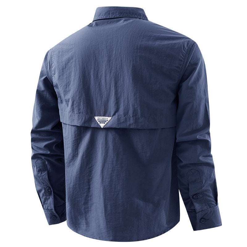 Herren  leichtes UV-Schutz Outdoor-Hemdjacke mit atmungsaktivem Mesh-Futter, Klappentaschen und schnell trocknender Webstruktur Nord Taschen