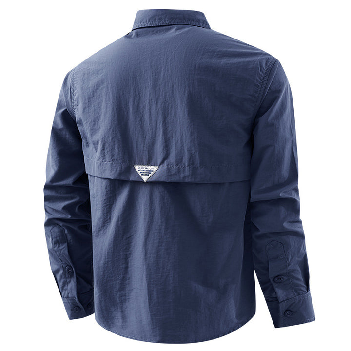 Herren  leichtes UV-Schutz Outdoor-Hemdjacke mit atmungsaktivem Mesh-Futter, Klappentaschen und schnell trocknender Webstruktur Nord Taschen