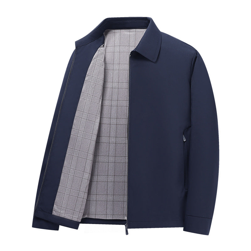 Herren Leichte Harrington‑Jacke mit Softshell‑Außenmaterial und Glencheck‑Futter Nord Taschen