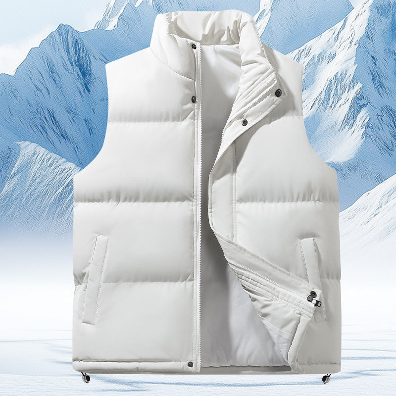 Herren Wattierte Thermo-Steppweste mit hohem Stehkragen und Kordelzugsaum Nord Taschen