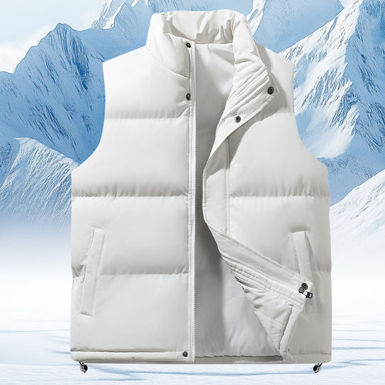 Herren Wattierte Thermo-Steppweste mit hohem Stehkragen und Kordelzugsaum Nord Taschen