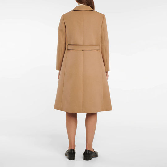 Damen Taillierter Wollmix-Mantel mit weitem Revers und ausgestelltem Rockteil Nord Taschen