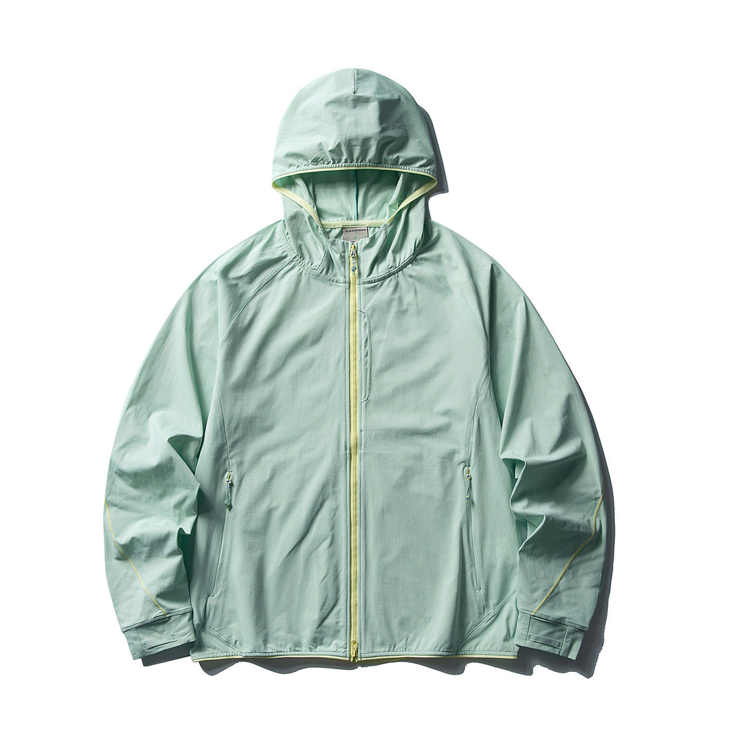 Damen Leichte Ripstop-Outdoor-Kapuzenjacke mit Raglanärmeln und Reißverschlusstaschen Nord Taschen