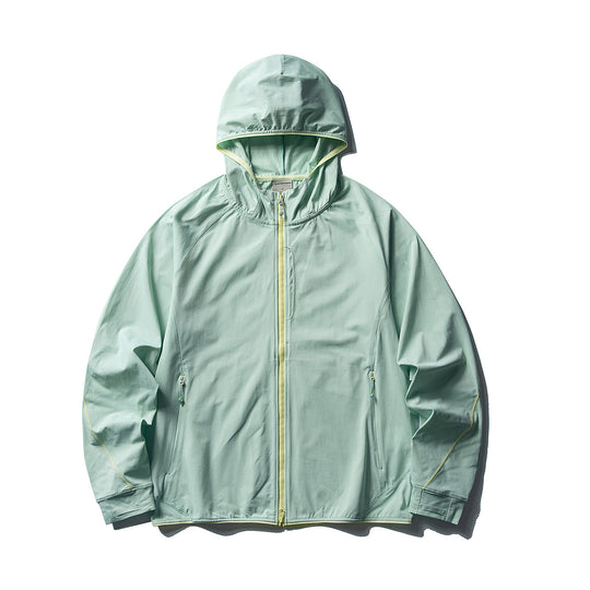 Damen Leichte Ripstop-Outdoor-Kapuzenjacke mit Raglanärmeln und Reißverschlusstaschen Nord Taschen