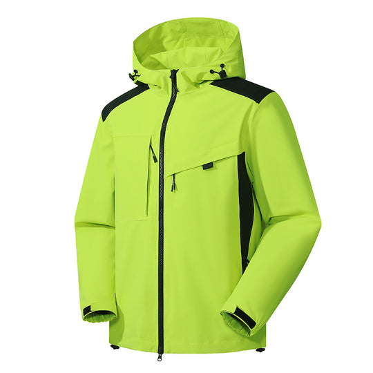 Herren Softshell Outdoorjacke mit wasserdichter Membran und verstellbarer Kapuze Nord Taschen