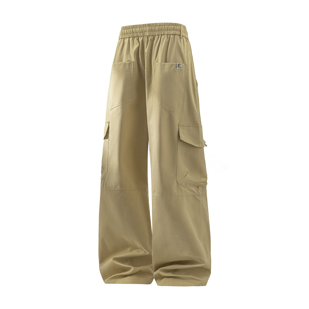 Herren Weite Cargo-Hose mit Tunnelzugbund, Utility‑Klappentaschen & entspannter Baggy‑Silhouette Nord Taschen