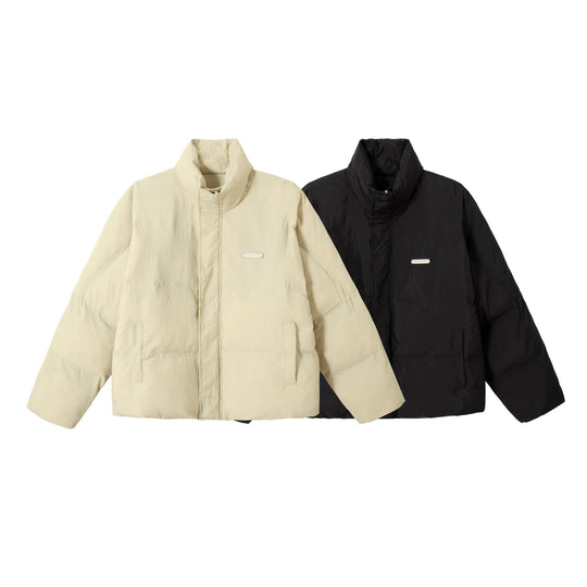Unisex Boxy-Pufferblouson mit hohem Stehkragen und verdeckter Frontblende Nord Taschen
