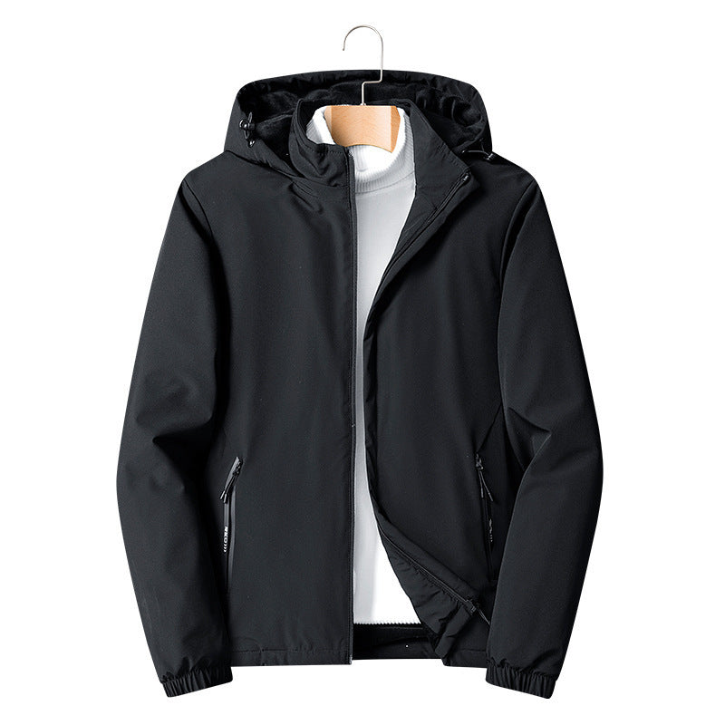 Herren Leichte Softshelljacke mit Kapuze, wind- und wasserabweisend Nord Taschen