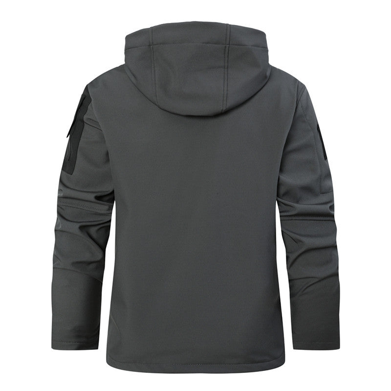 Herren funktionale Softshell-Jacke mit Fleece-Innenfutter und Kapuze Nord Taschen