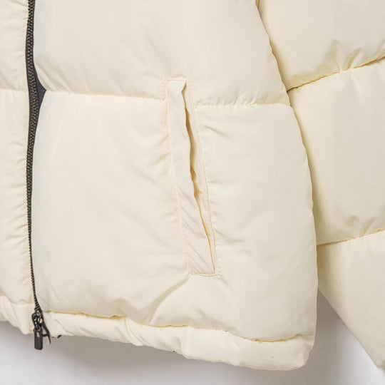 Damen Stepp-Daunenjacke mit hohem Stehkragen und abnehmbarer Kapuze Nord Taschen