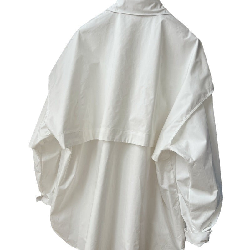 Damen Oversized Hemdbluse Nord Taschen