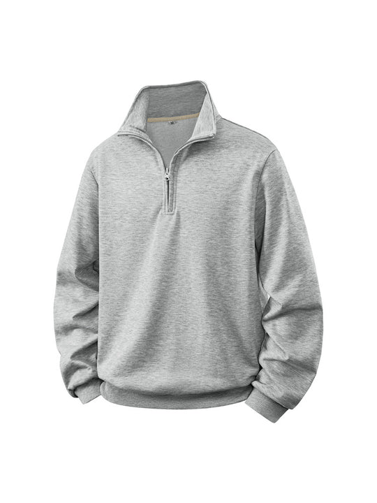 Herren Halbzip-Sweatshirt mit Stehkragen und Rippbündchen Nord Taschen