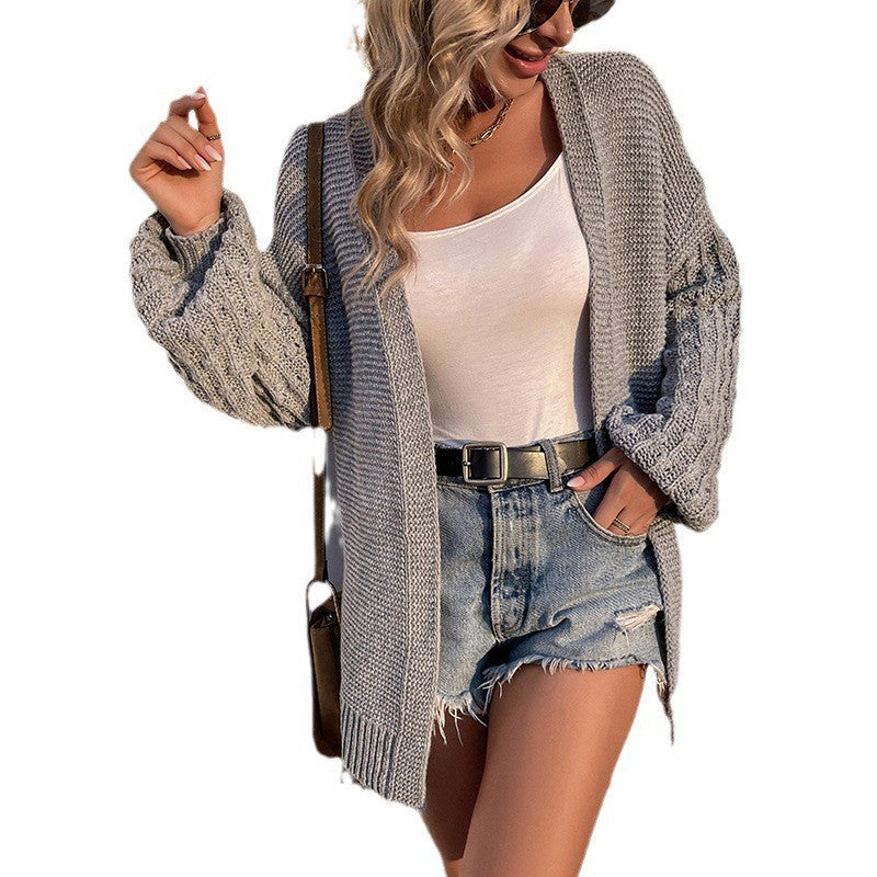Damen Strickjacke mit lockerer Passform und großen Ärmeln Nord Taschen