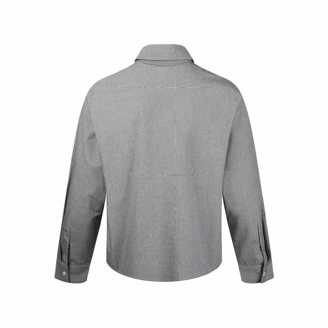 Herren Kurzjacke mit Hemdkragen, Zwei‑Wege‑Reißverschluss und feiner Struktur Nord Taschen