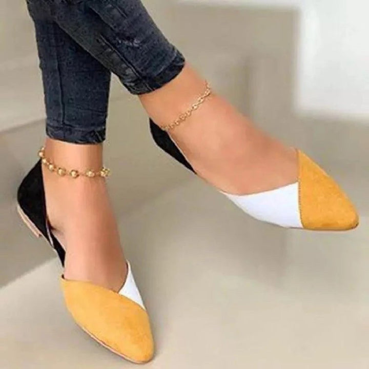 Damen Ballerinas im modernen Farbblockdesign Nord Taschen