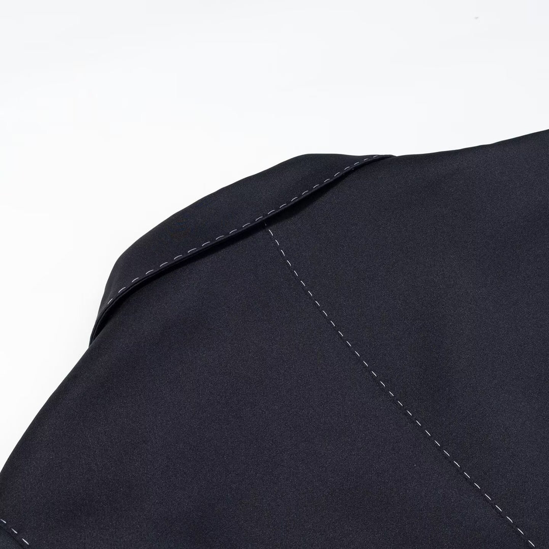 Damen Doppelreihiger Blazer mit dekorativen Ziernähten und Pattentaschen Nord Taschen
