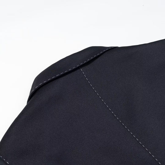 Damen Doppelreihiger Blazer mit dekorativen Ziernähten und Pattentaschen Nord Taschen