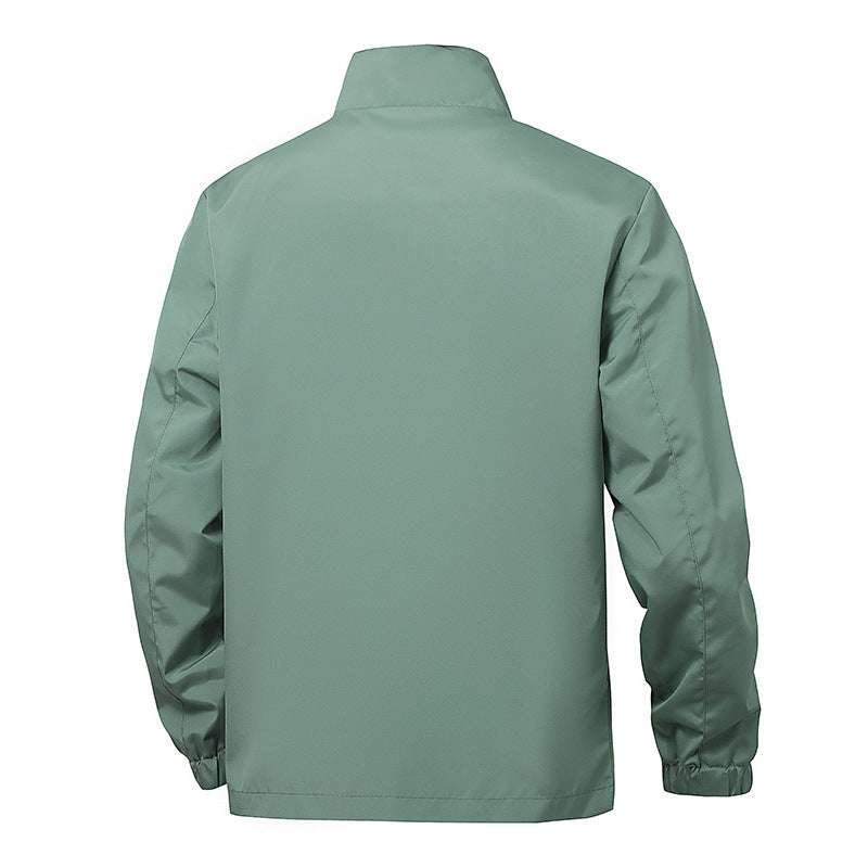 Herren Minimalistische technische Freizeitjacke mit hohem Kragen, verdecktem Reißverschluss und elastischen Bündchen Nord Taschen