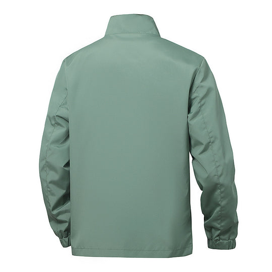 Herren Minimalistische technische Freizeitjacke mit hohem Kragen, verdecktem Reißverschluss und elastischen Bündchen Nord Taschen