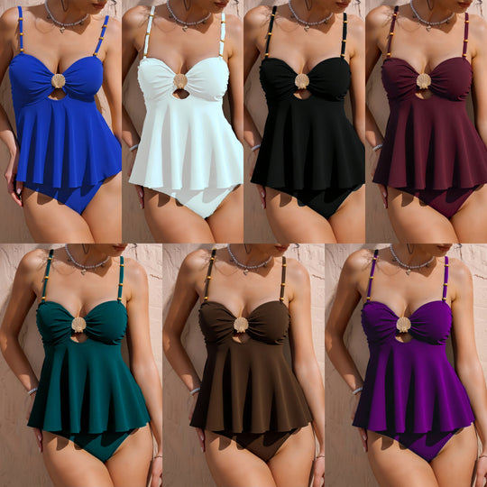 Damen Tankini-Set mit eleganter Muschelverzierung
