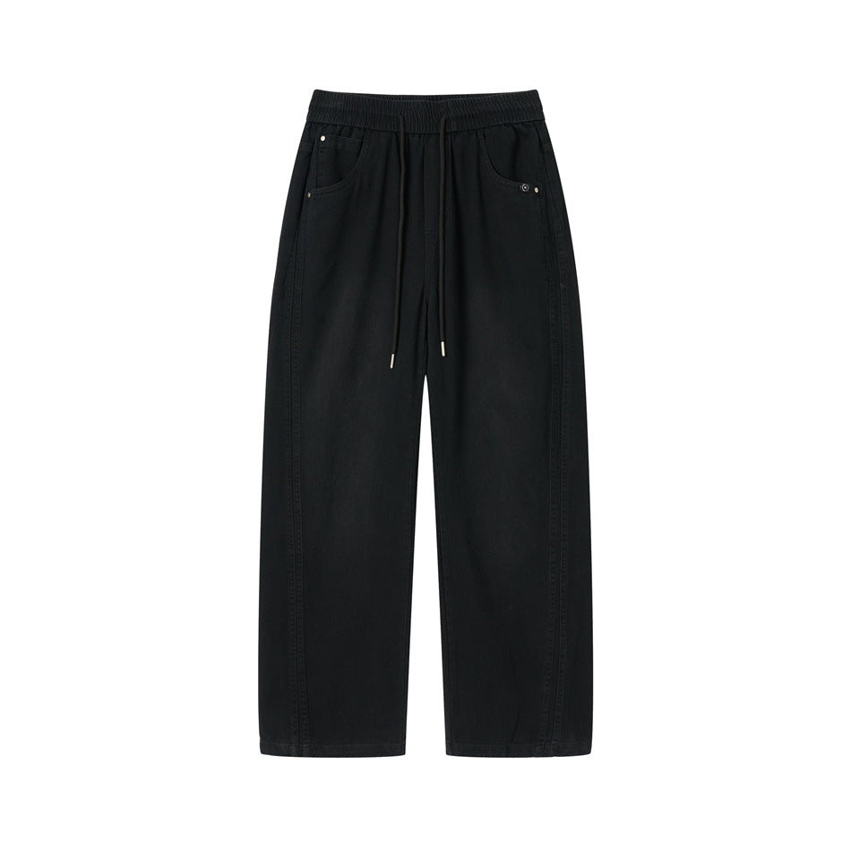 Damen Weite Relaxed-Hose mit elastischem Bund, Kordelzug und Eingrifftaschen Nord Taschen