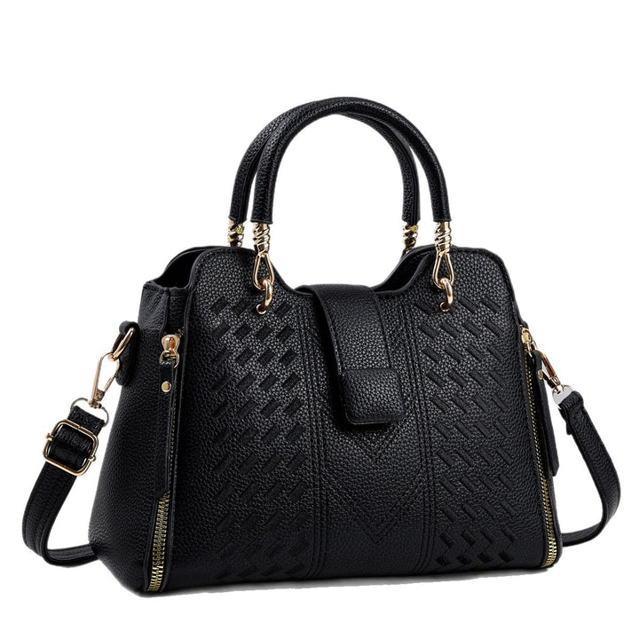 Damen Designer-Handtasche mit strukturiertem Obermaterial und abnehmbarem Schultergurt Nord Taschen