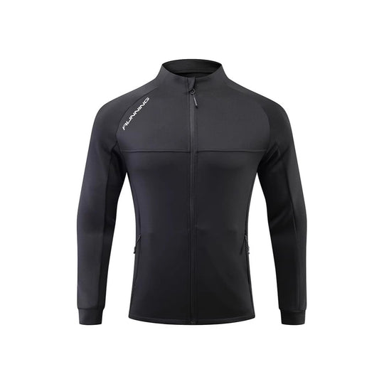 Herren Lauf-Trainingsjacke mit windabweisendem Stretch, Slim-Fit und Reißverschlusstaschen Nord Taschen