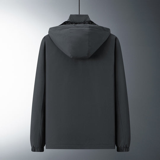 Herren Urban-minimalistische Softshell-Kapuzenjacke mit verdeckten Reißverschlüssen und elastischem Saum Nord Taschen
