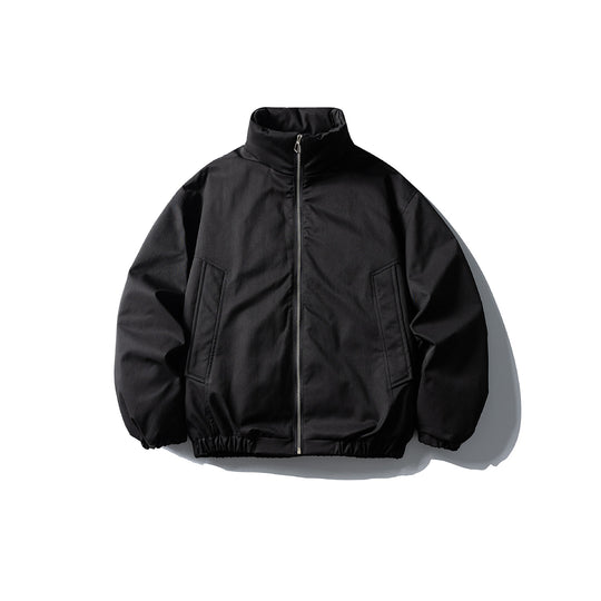 Herren Boxy Kurzparka mit hohem Stehkragen, elastischem Saum und aufgesetzten Fronttaschen Nord Taschen
